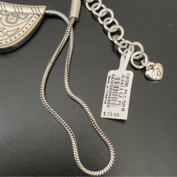 Retired BRIGHTON Casablanca Palace Reversible Silvertone Short Collar Necklace - Picture 14 of 15